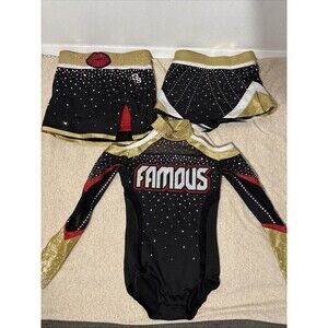 Bundle 3 Glitter Starz Gymnastics Girls Leotard  Dance  SzJXS